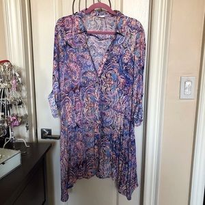 Summer dress multicoloured pattern